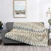 Coperte Plaid in Flanella Stile Boho Chic Moderno con Fantasia a Zigzag Traspiranti Morbide Autunnali Geometriche Multicolore per Divano Letti Bambini Adulti
