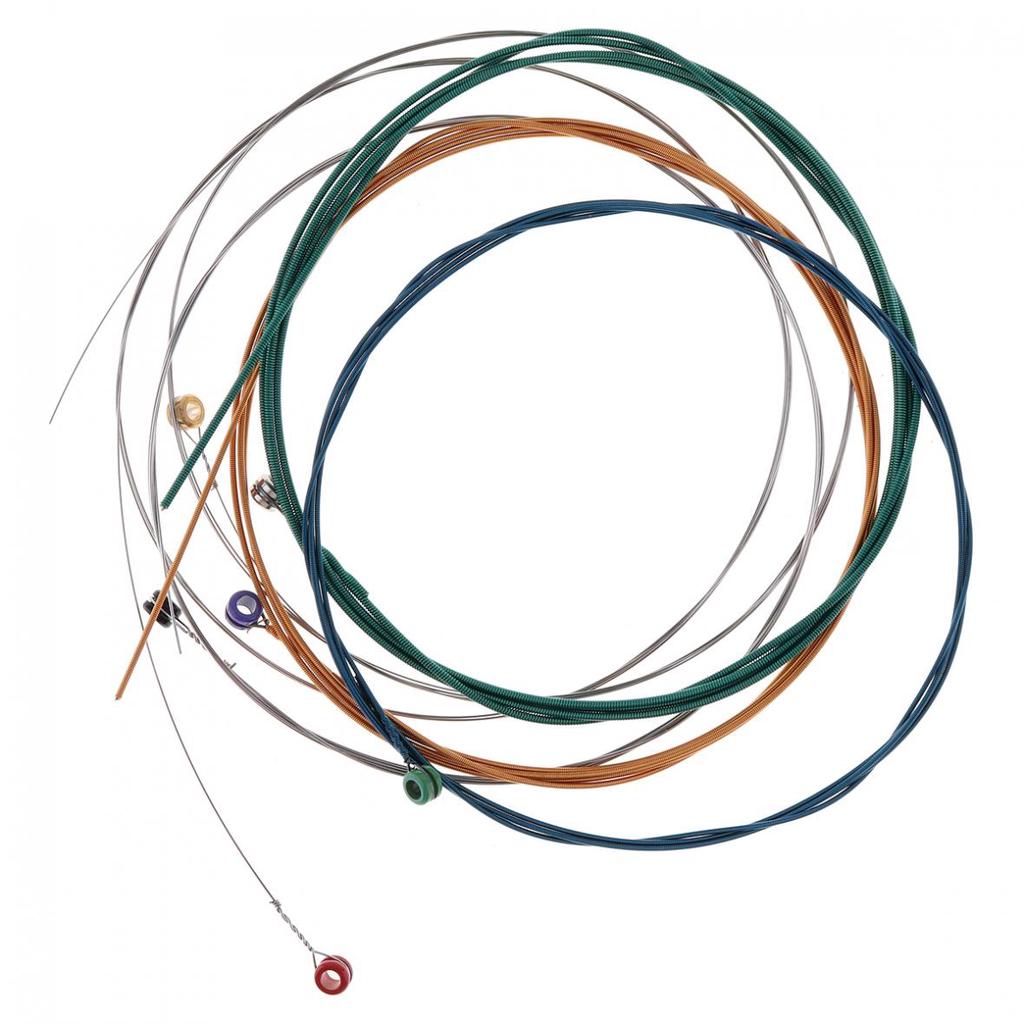 6Pcs/Set Guitar String Multi-color Nickel Alloy Wire with Great Bright Tone