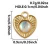 2pcs Different Shape Transparent Drip Oil Abalone Shell Charm Stainless Steel Charms For Jewelry Making Pendant DIY Accessories