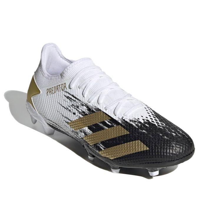 Adidas Predator Mutator 20.3 Low FG White Gold Metallic Men Sneakers Cloud-White Core-Black FW9197