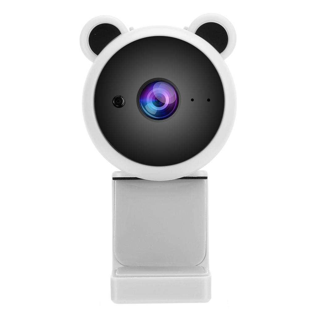 1080P HD USB Computer Camera Video Recording Digital Webcam BuiltIn Microphone for Live Broadcast(White )