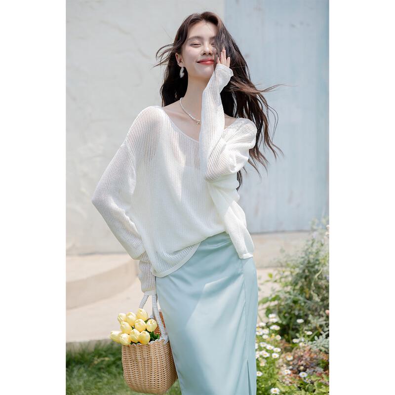 Mokana Women s Gentle Sheer Camisole and Long Sleeve T-shirt Set One Size