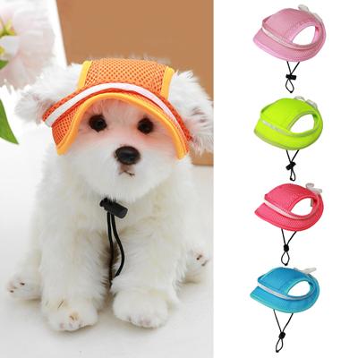 Haustier Kopfbedeckung Super weich breite Krempe Polyester Hund Katze Outdoor Mesh Sonnenhut Haustier