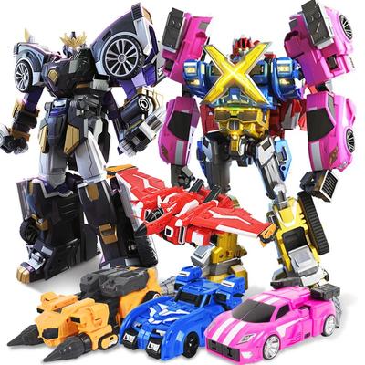 Mini Force Super Dinosaurus Power Transformation Robot Toys Akční figurky MiniForce X Simulační auto Deformace Letadlo