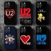 U-U2 Rock Band Soft Phone Case for iPhone 16 16E 17 Air 15 Pro Max 14 Plus 13 Mini 11 12 7 Black Cover Back Shell
