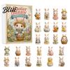 Acrylic Rabbit Advent Calendar 2026 Bunny Calendar, 24 Days Ornaments Christmas Countdown Birthday Party Favors 2D Flat Cute Animal Pendants for Xmas