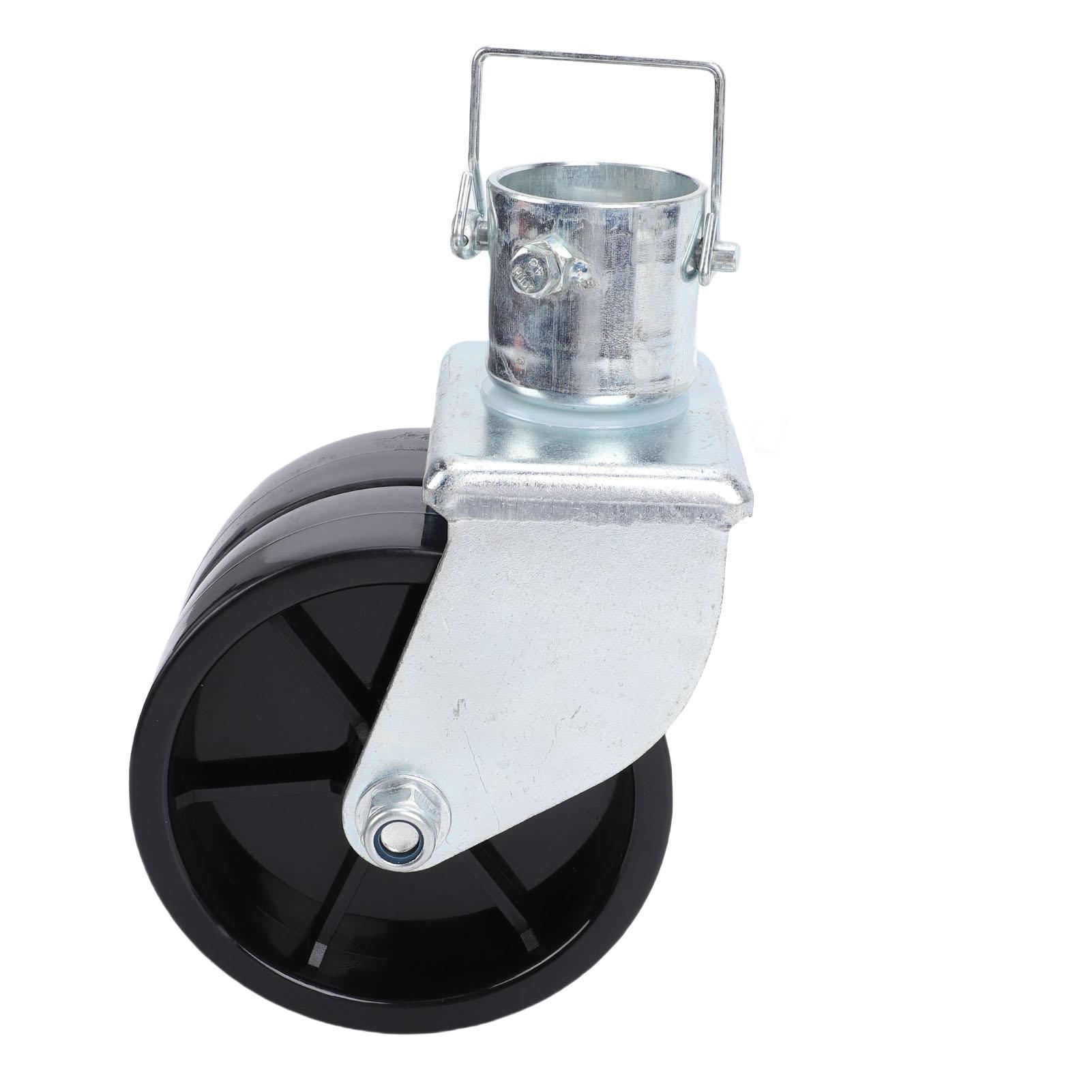 Trailer Jack Wheel 6 Inch Double Wheel Design 2,000lb Load Capacity Trailer Jack Swirl Caster for Boat RV