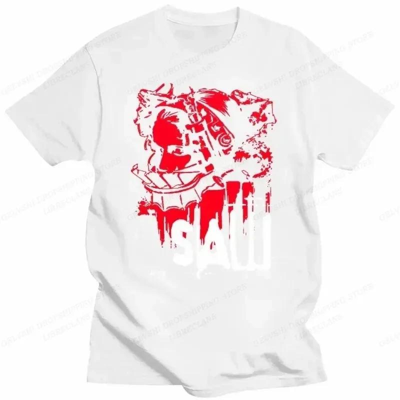 Cotton T Shirt Movie SAW Horror Head Torture Unisex Women Fashion Tshirt Vintage Clothes ONeck Tees Harajuku Tops Summer