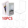 10Pcs Acrylic Bookend L Shape Book End Dividers Stopper Book Stand Stable Transparent  for School Library Office File