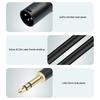 TRS Y Splitter Cable 6.35mm Stereo Breakout Cable 1/4 Inch To Dual XLR Male  Audio Connection