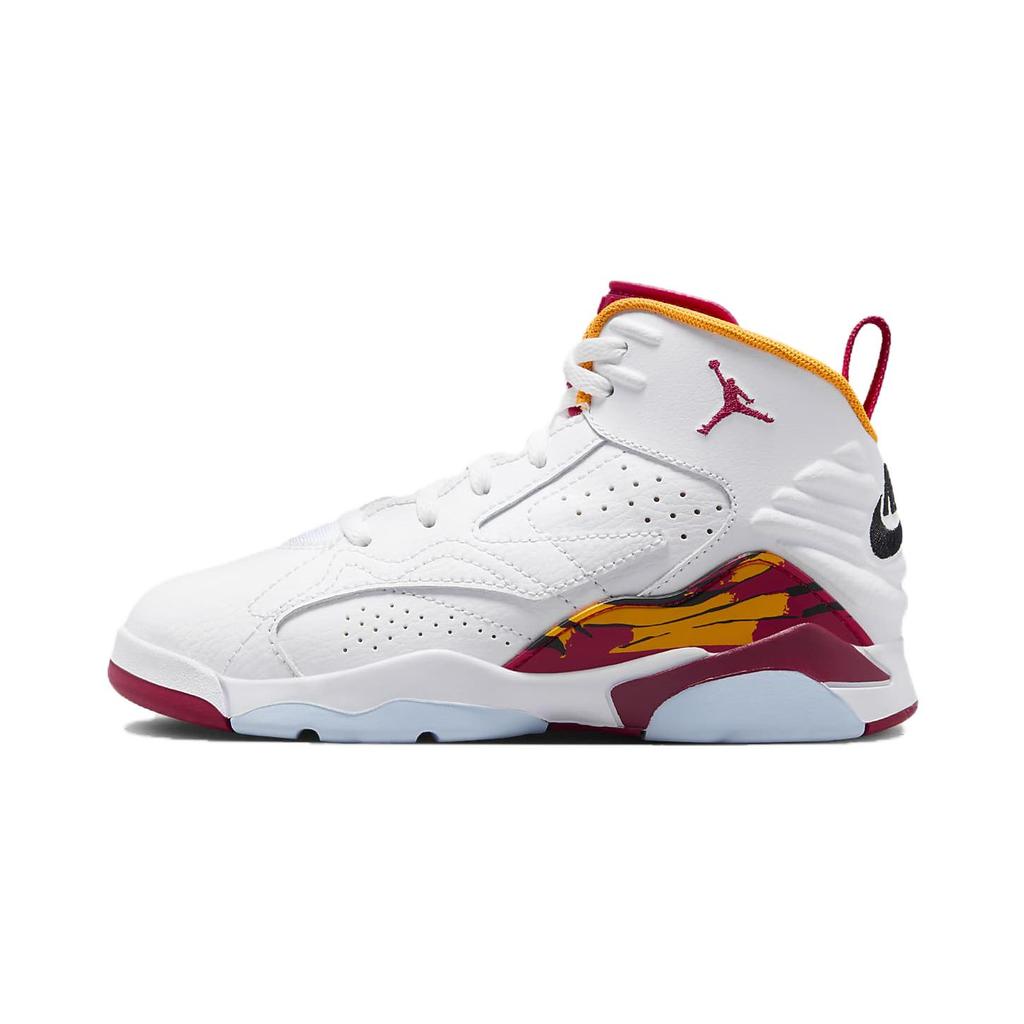New Jordan Jumpman MVP Anti-Kick Cushioning High-Top Children's Basketball Shoes White Red Children Aged 3-7 Years Old DZ5578-168