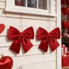 Velvet Christmas Bow Red Christmas Tree Ornament Christmas Hanging Ornament  Party Decorations