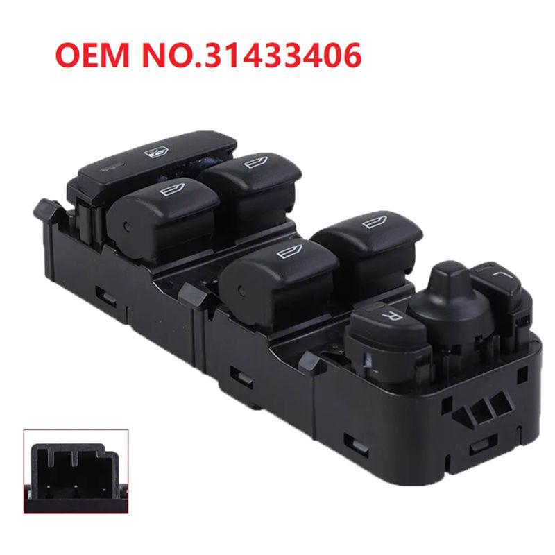 1 Piece Car Power Window Control Switch Window Glass Control Lift Switc 31433406 Black ABS For VOLVO XC90 XC60 V90 S90