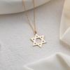 Trendy Star of David Pendant Necklace for Women Stainless Steel Jewish Symbols Necklace Men's Religious Amulet Jewelry Gifts
