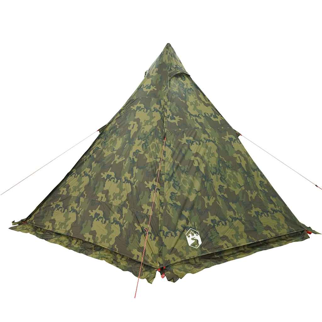 Tipi Family Tent for 6 Persons Camouflage Pattern Waterproof