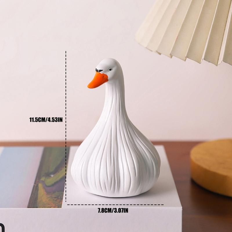 Creative Garlic Duck Figurine Resin Ornament Premium Craft For Desk Decors Home Office Garden Collection