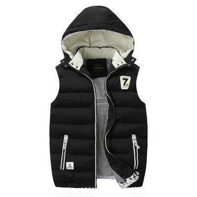 Men's Autumn and Winter Casual Men's Hooded Slim Jacket Plus Velvet Thickened Casual Stand Collar Casual Cotton Clothing