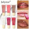Nude Braun Aufpolsternder Lipgloss Feuchtigkeitsspendendes Frucht-Lippenöl Transparenter Fülle-Lippen-Tönstift Weiche Tube Make-up-Applikator Schönheits Pflege