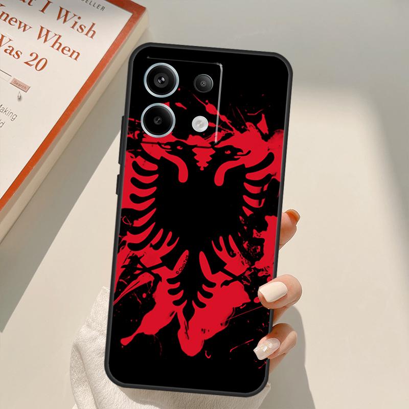 Albanian Flag Eagle Funda For Xiaomi Redmi Note 14 13 12 10 11 15 Pro Plus Case For Redmi 15C 10C 12C 13C 14C 15