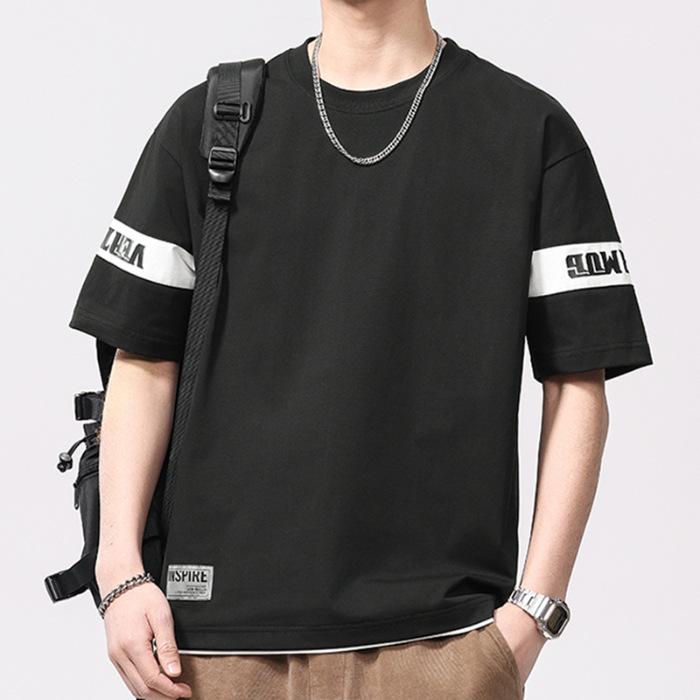 New Summer Men's Round Neck Short T-shirt Short Sleeve Thin Casual Youth Half-sleeved Shirt