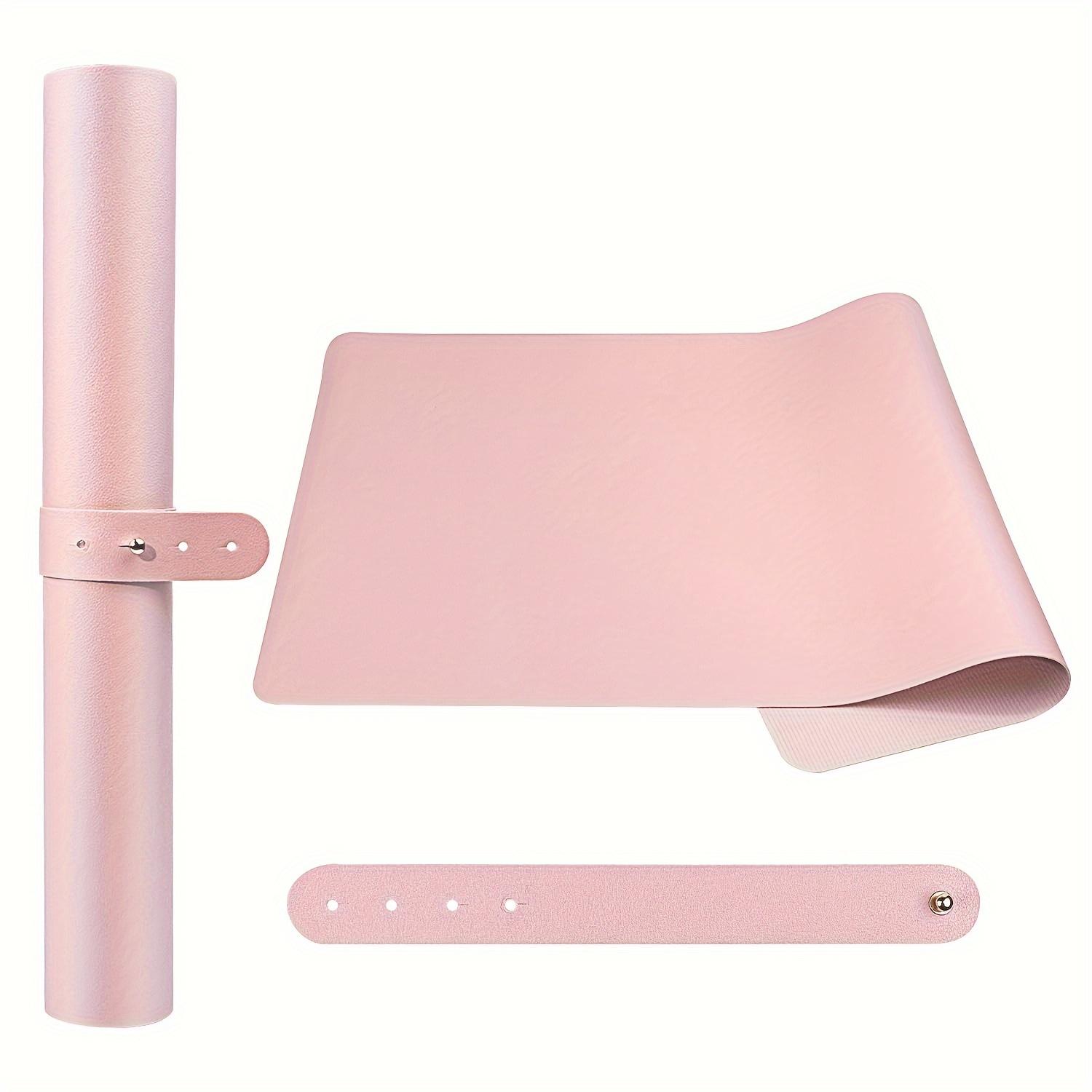 

Розовый коврик для стола для дизайна ногтей, портативный складной коврик для подлокотника, мягкий коврик для дизайна ногтей из микрофибры и кожи розовый