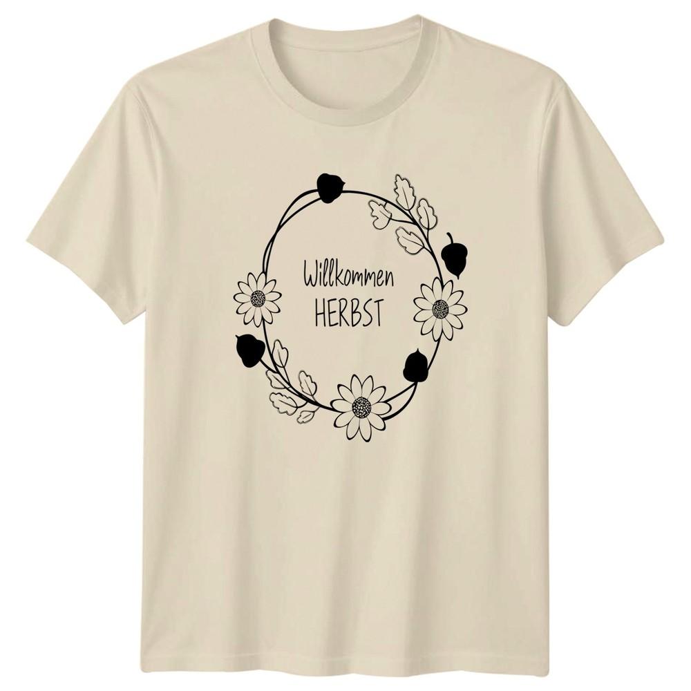 WillkomUnisex Herbst Unisexs TShirt GerUnisex Fall Decor Autumn Autumn Gift For Her
