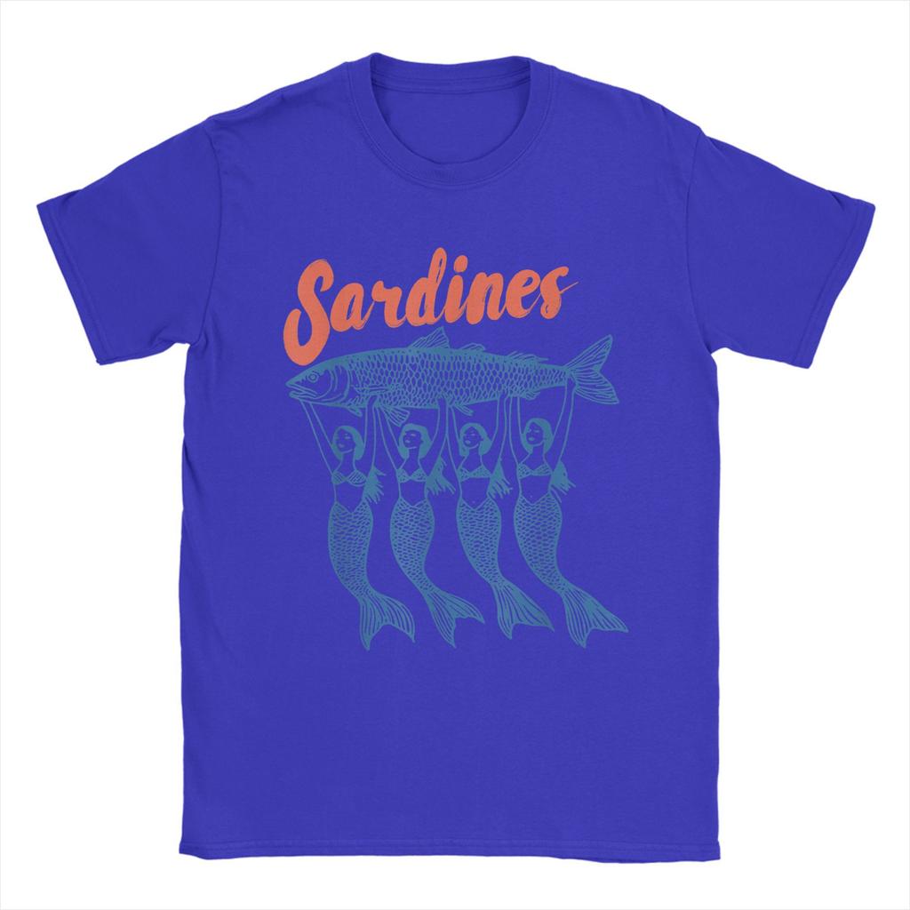 Men Sardine Mermaid Sardine T Shirt  Cotton Clothes Novelty Short Sleeve Crewneck Tee Shirt Plus Size T-Shirts