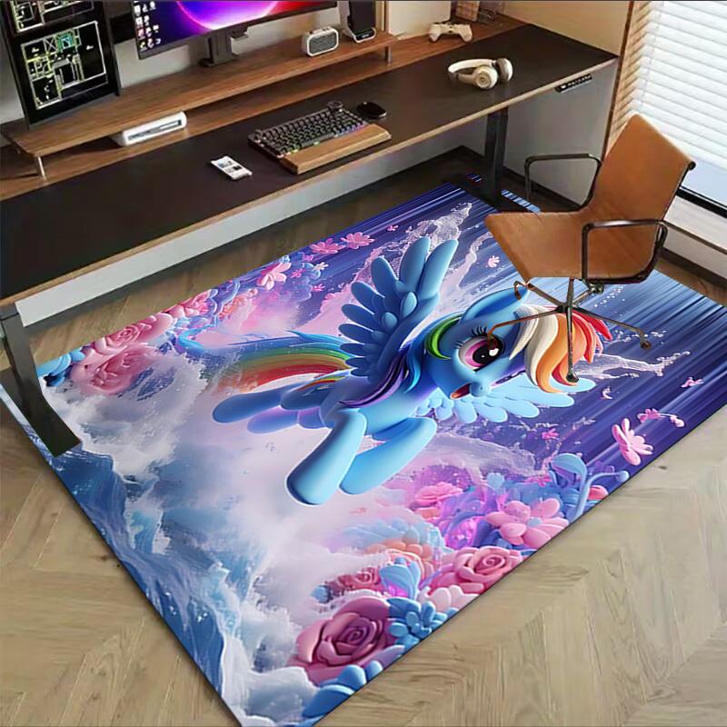 1PC Rainbow Dash, Fantasy World Extra Large Non Slip Floor Carpet, Office, Family, Bedroom, Studio Large Area Rug Indoor Rugs