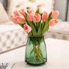 6-Piece Set of Artificial Mini Tulips with Realistic Pollen-Pink Single-Touch Tulips, Ideal for Indoor Decor and Table Arrangeme