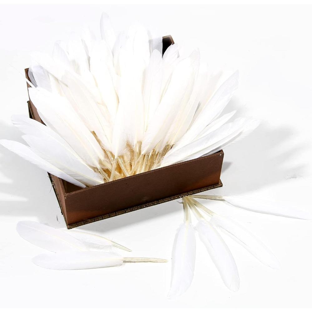 News Natural Goose Feathers 50pcs Plumes White Feather Plume for Craft DIY Party Jewelry Decoration Home Decoration 2025