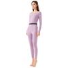Womens Fleece Lined Base Layer Set Long Johns Top And Bottom Cold Weather Thermal Underwear Soft Pajama Set