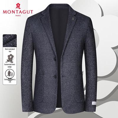 MONTAGUT Herren Freizeit Anzugjacke aus Seiden-Woll-Mischung