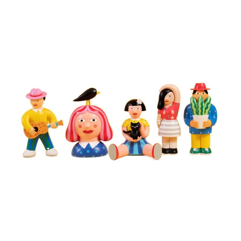 Handmade Funny Character Statue Rural Characters Funny Dolls Ornament  Farmhouse Bookshelf