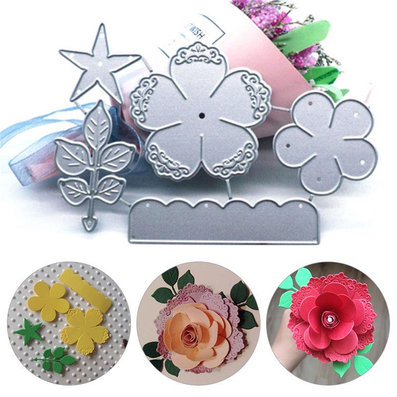 Buy DIY Lace Flowers Dies Metal Cutting Stencil Scrapbook Paper Cards ...