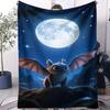 Outside the Viking Village Toothless Print Pattern Flannel Blanket Soft Multifunctional Decortive Universal Throw Blankets Gift