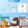 7200mAh Folding Portable Fan USB Remote Control Air Cooler Silent Rechargeable Wireless Floor Standing Fan for Camping Desk
