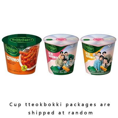 bibigo Tazza di Tteokbokki/Gallette di riso saltate in padella piccanti (Originale, Rosé, Formaggio) (10 opzioni)