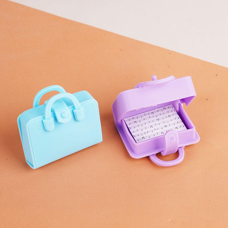 5Pcs Dolls Mini Bags Clothes Accessories 1/12 Dollhouse Simulated Handbag School Bag Music Score Model Study Decoration Toys
