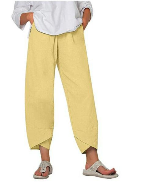 

Elastic Waist Cotton Linen Loose Casual Pants for Women - Spring/Summer Collection XXL