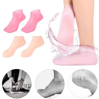 Reusable Silicone Moisturizing Socks Foot Care for Cracked Heels