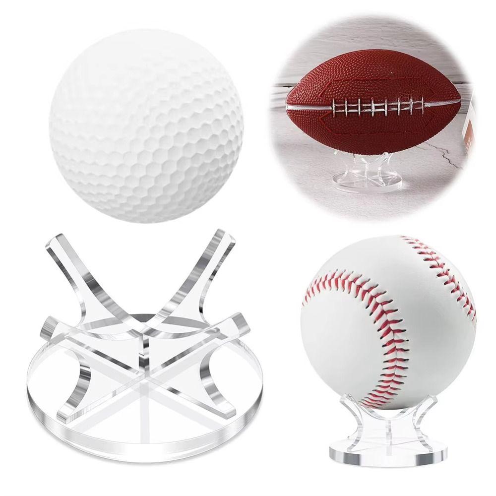 Acrylic Basketball Stand Display Transparent Golf Balls Holder Baseball Display Rack  For Memorable