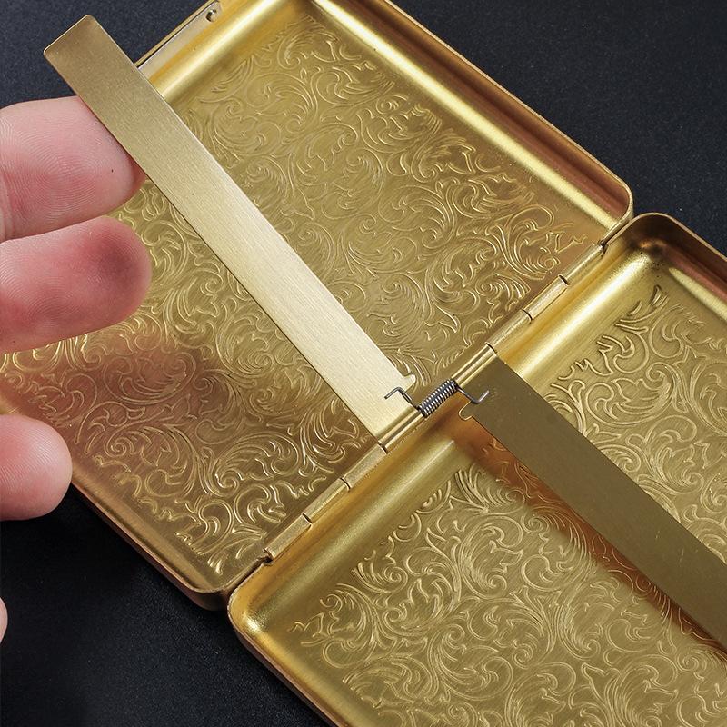 Metal Cigarillo Case - 14 Capacity, 1cm, Portable Humidor, Moisture-Proof & Pressure-Sealed