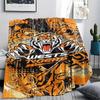 1Pc Wests Tigers Print Flannel Blanket High Quality Warm Comfortable Cover for All Seasons Perfect for Gifts Home Decor