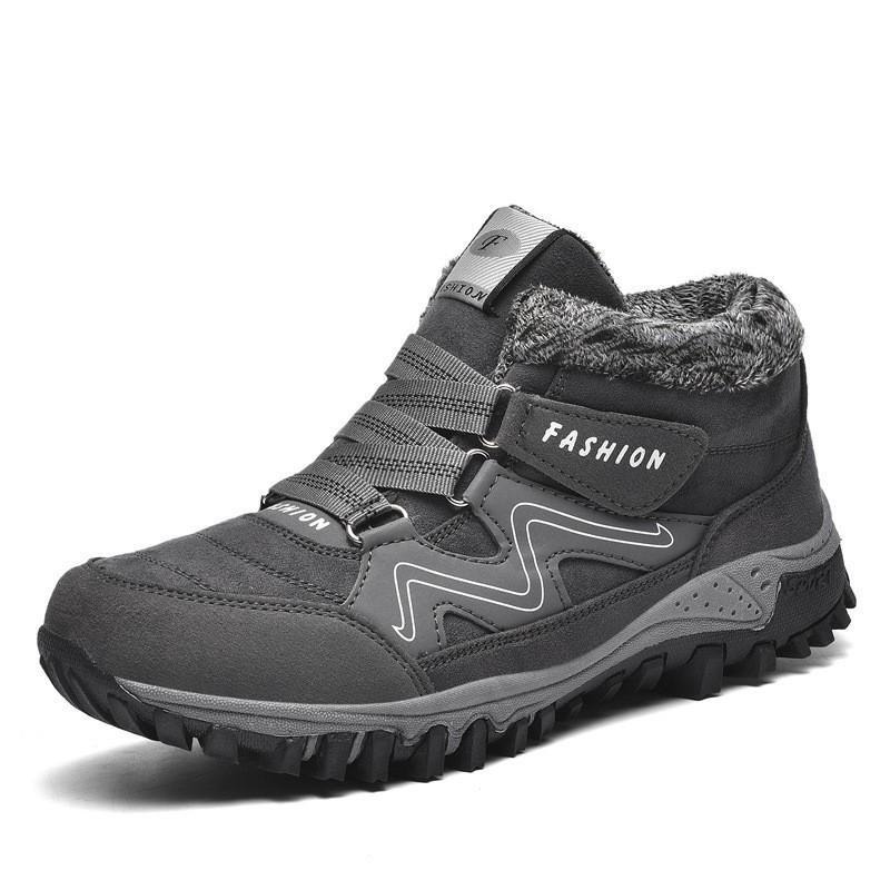 Women's Winter Snow Boots Velcro, Thick Sole, Warm Cotton, Plus Velvet