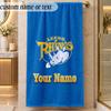 Beach TowelLeeds Rhinos Custom Name Text Personalized Soft Towel for Beach Pool Indoor Home Decor Gift