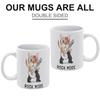 1Pack 11oz White Ceramic Mug Double-Sided Printed Artwork Durable Coffee Cup Suitable For Home Office Daily Tasks