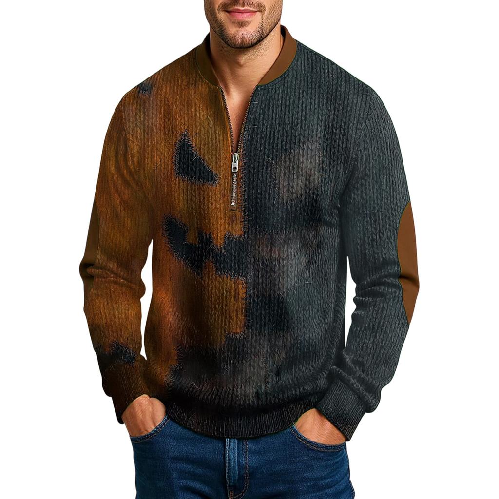 Men'S Outdoor Zipper Long Sleeved Sportswear Casual Sweatshirt