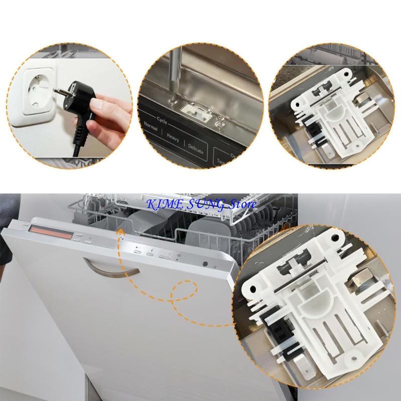L5BD Dishwasher Door Latches Replacement Part Suitable for Select Models Enhancing Durability and Spring Mechanism Upgrading