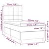 3134832 vidaXL Upholstered Bed Base and Mattress and LED Dark Brown 80x200cm Fabric