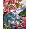 Floral Landscape 5D DIY Diamond Painting Kit City Street Scene Diamond Embroidery Painting Full Drills Mosaic Home Decor Gifts